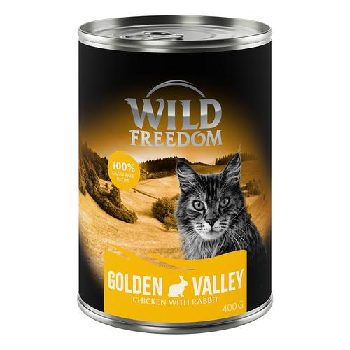 10 € Cyber-Rabatt erbeuten! 24 x 400 g Wild Freedom Nassfutter - Golden Valley - Kaninchen & Huhn