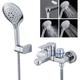 Mitigeur Baignoire avec Douchette 3 Modes, Flexible de Douche et Support, Montage Mural Robinet