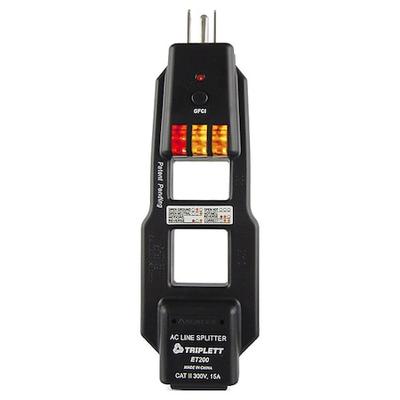 TRIPLETT ET200 AC Line Splitter/GFCI Tester, 120V AC