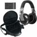 Pioneer DJ HDJ-X7 Professional Over-Ear Silver DJ Headphones with Headphone Gear Bag Package