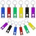 Mini LED Keychains Tiny Light Torch Flashlight Key Ring Dog Collar Light in Assorted Colors Portable Key Chain Flash Light for Camping Outdoor Equipmentï¼ˆ12pcsï¼‰ï¼ˆ6colorï¼‰