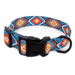 Dog collar and leash set classic plaid pattern adjustable nylon collar
