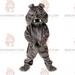 BIGGYMONKEYâ„¢ Gray Bulldog Mascot Costume With Collar