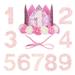 Etereauty Dog Birthday Crown Hat with 1-9 Numbers Kitten Headband Hat Pet Cat Puppy Grooming Accessories