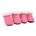 4pcs/set Super Warm Pet Dog Cat Shoes Dog Boots Winter Puppy Cat Rain Snow Booties Footwear for Small Dogs Chihuahua Non-slip