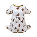 Mightlink Pet Clothes Soft Durable Hemming Cartoon Pictures Comfortable Little Bear Print Keep Warm Wrap Belly Four Leggings Pet Costume for Teddy