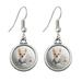 Chihuahua Little Dog in a Sweater Novelty Dangling Drop Charm Earrings