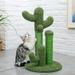 Pefilos Cat Scratching Post for Indoor - Cat Scratching Post for Adult Cats Cactus Sisal Rope Cat Scratcher with Hanging Ball Cat Scratching Post for Furniture Green