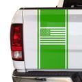 American USA Flag Racing Stripes Truck Tailgate Vinyl Decal Sticker Styling Straight Lines Sport Lines Compatible with Most Pickup Trucks Back Graphic Sporting (11 x 25 Yellow Green)