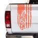 Soldier Enlisted Man Veteran Retired U.S. Army USAF USMC Distressed American USA US Flag Truck Tailgate Vinyl Decal Fits Most Pickup Trucks Military Sticker (11 x 20 Coral)
