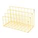 ã€�Ready Stockã€‘ Wrought Iron Grid Desktop Letter File Holder Office Desk Organizer File Sorter with 3 Compartments Drawer Collection Storage Office Desk Mail Organizer Home School Office Supplies