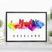 Pera Print Auckland Skyline New Zealand Poster Auckland Cityscape Painting Auckland New Zealand Poster Cityscape and Landmark Print Home Wall Art Office Wall Decor - 5x7 Inches