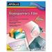 Apollo. CG7031S Inkjet Printer Transparency Film Clear 50/Box