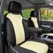 TLH Beige Front Neoprene Waterproof Custom Fit Seat Covers for 2019-2022 GMC Sierra 1500 2500HD 3500HD SLT | AT4 | DENALI with Water Resistant Neosupreme Insert