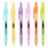 Mr. Pen- Retractable Highlighters 6 Pack Pastel Colors Chisel Tip No Smear Click Highlighter Bible Journaling Highlighter Highlighter Markers Retractable Highlighter Pens Mild Highlighters