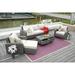 Outdoor Wicker Furniture Set 5-Piece Patio Garden Sectional Sofa Set with Cushions and Storage - Gray