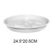 10 Pcs Plastic Garden Flower Pot Plant Saucers Water Tray Base Garden Indoor Outdoor Plastic Water Tray Base 10 Pcs Flower Pot Tray Plant Saucers White 24.5*20.5cm