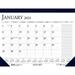 House of Doolittle-1PK Recycled Two-Color Monthly Desk Pad Calendar With Notes Section 18.5 X 13 Blue Binding/Corners 12