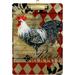 KXMDXA Rooster Vintage Farmhouse Clipboard Hardboard Wood Nursing Clip Board and Pull for Standard A4 Letter 13x9 inches