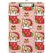 ZHANZZK Christmas Corgi Xmas Stocking Jingle Bell Clipboard Hardboard Wood Nursing Clip Board and Pull for Standard A4 Letter 13x9 inches