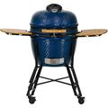 VESSILS 24 Inch Kamado Charcoal BBQ Grill Table Set Styleâ€“ Heavy Duty Ceramic Barbecue Smoker and Roaster with Built-in Thermometer and Stainless Steel Grate