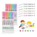 2 Set Curved Highlighter - Tip with 6 Different Shapes Highlighter Pen Set for Writing Drawing