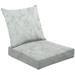 2-Piece Deep Seating Cushion Set Green white marble wall surface gray graphic abstract light elegant Outdoor Chair Solid Rectangle Patio Cushion Set