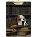KXMDXA Smart Dachshund Dog Bookshelf Clipboard Hardboard Wood Nursing Clip Board and Pull for Standard A4 Letter 13x9 inches