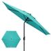 Pool Sunshade Umbrella MOVTOTOP 9ft Patio Umbrella Outdoor Sunshade Umbrella Crank Adjustable Umbrella Canopy for Garden Deck Backyard Pool (Green)