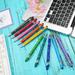 Mightlink 10Pcs Ballpoint Pens with Quotes Push-type Smooth Writing Quick Drying 0.5mm Fine Tip Gel Pens for School