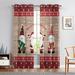 Goory Xmas Window Curtain Grommet Christmas Curtains Thermal Insulated Tree Print Drapes Blackout Living Room Luxury Home Decor Long 2Pcs Kitchen Style-E W:52 x H:54 *2Pcs