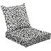 2-Piece Deep Seating Cushion Set Leopard print seamless textured fashion print abstract for fabric Outdoor Chair Solid Rectangle Patio Cushion Set