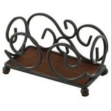 Thirstystone Black Upright Iron Scroll Coaster Holder