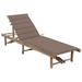 vidaXL Patio Lounge Chair Porch Sunbed Poolside Sunlounger with Cushion Bamboo