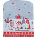 Christmas Chair Back Cover Gnome: Linen Santa Slipcovers Chair Slip Covers Sleeves Furniture Protector for Dining Room Hotel Decoration Light ï¼ˆ2pcsï¼ŒGreyï¼Œredï¼‰