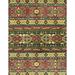 Ahgly Company Indoor Rectangle Abstract Copper Green Southwestern Area Rugs 2 x 4