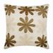 Throw Pillow Cover Ivory Designer Throw Pillow Covers For Couch 16x16 inch (40x40 cm) Linen Toss Pillow Covers Nature & Floral Beaded Contemporary Accent Throw - Floral Geisha