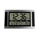 Digital Wall Clock LCD Large Number Time Temperature Calendar Alarm Table Desk Clock Modern Design Office Home Silver