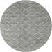 Ahgly Company Machine Washable Indoor Round Contemporary Granite Gray Area Rugs 6 Round