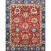 Ahgly Company Indoor Rectangle Abstract Fire Brick Red Oriental Area Rugs 8 x 12