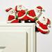 2Pcs Red Christmas Door Decorations Seasonal Decor Ideal Gift Merry Christmas Indoor Santa Claus Elk Winter Christmas Decor 20*10*3cm