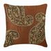 Cushion Cover Orange Cushion Covers Indian Paisley Traditional Antique Pillows Cover 20x20 inch (50x50 cm) Pillow Cover Square Silk Pillows Covers for Couch - Traditional Paisleys