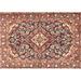 Ahgly Company Machine Washable Indoor Rectangle Traditional Fire Brick Red Area Rugs 5 x 8