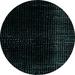 Ahgly Company Machine Washable Indoor Round Abstract Dark Slate Gray Green Area Rugs 5 Round