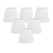 Meriville Set of 6 Off White Faux Silk Clip On Chandelier Lamp Shades 4-inch by 6-inch by 5-inch