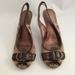 Coach Shoes | Coach Brown Peep Toe Sling Back Heels | Color: Brown | Size: 9.5