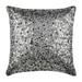 Grey Pillow case Modern Solid Throw Pillow Cover Couch 12x12 inch (30x30 cm) Pillow Cover Silk Square Pillowcase Sparkly Sequins Solid Pillow Circles Dots - Silver Shine