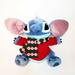 Disney Toys | Disney Store Holiday Stitch 12" Plush Toy Christmas Red Sweater Argyle Scarf-Nwt | Color: Red | Size: Osbb