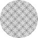 Ahgly Company Machine Washable Indoor Round Transitional Platinum Gray Area Rugs 8 Round