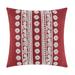 Levtex Home - Khotan Red - Decorative Pillow (18x18in.) - Embroidered - Red and Cream